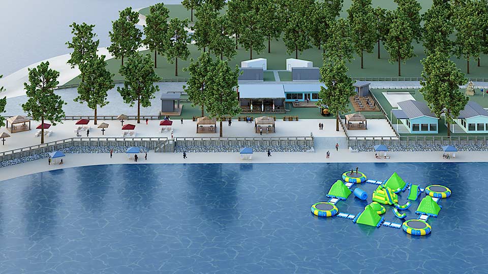 Splash park at Rayburn Resort