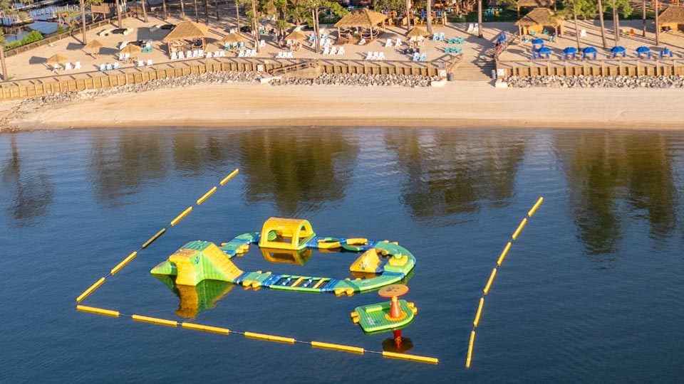 Floating aqua park at the District on 255