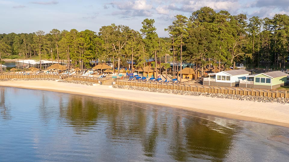 1600 ft. of white sand beach