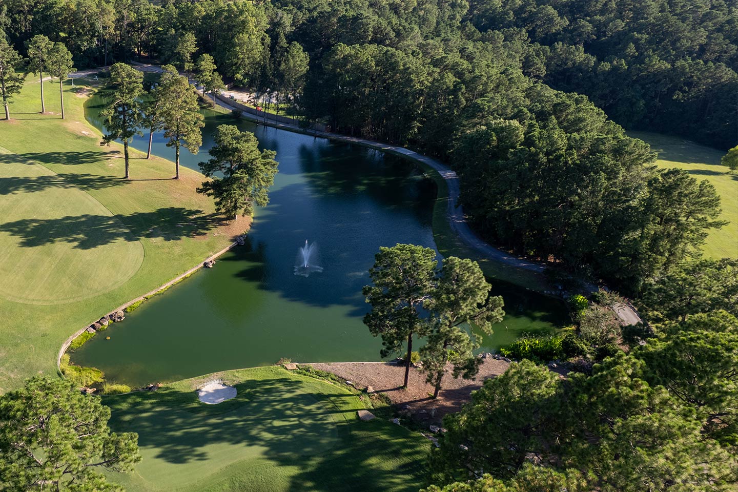 aerial of rayburn resort golf course