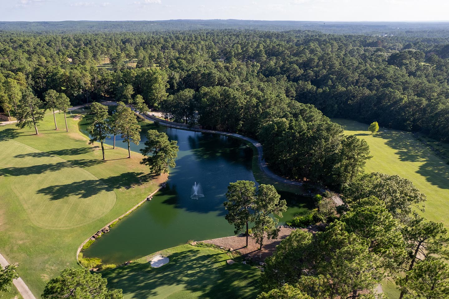 Rayburn Resort Golf Course Water Feature Overhead