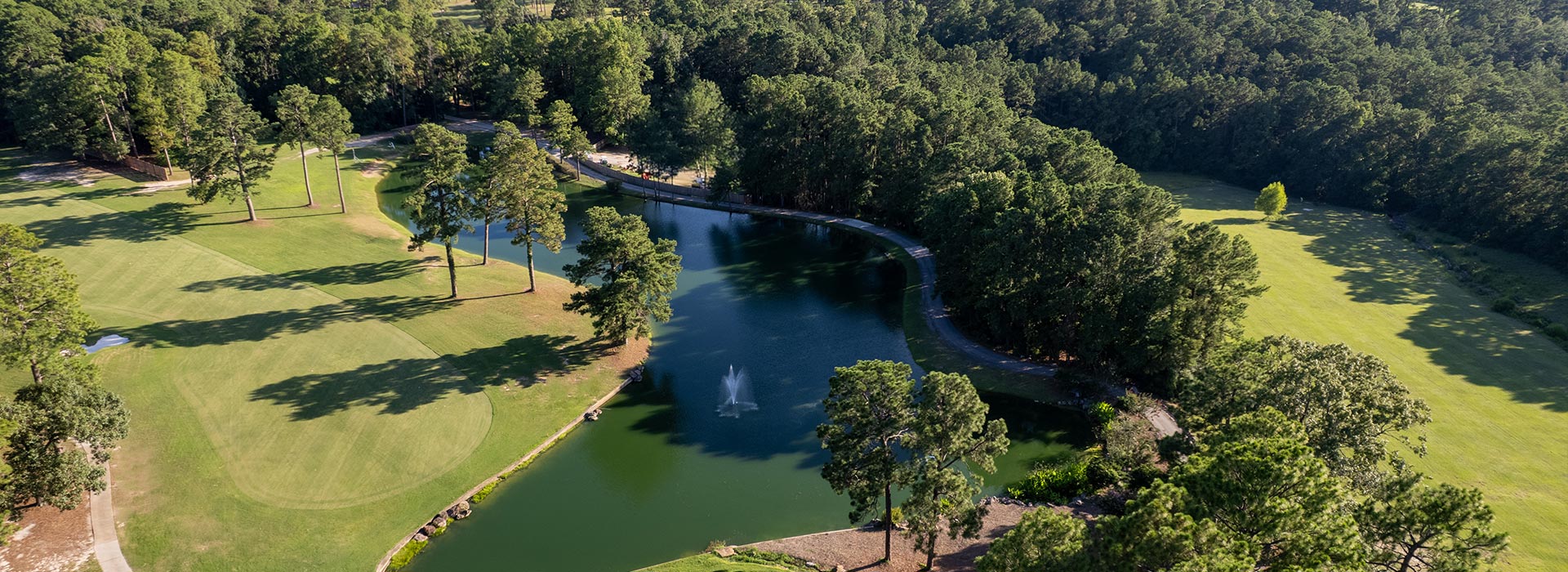 Aerial of Rayburn Resort Golf Course Water Feature