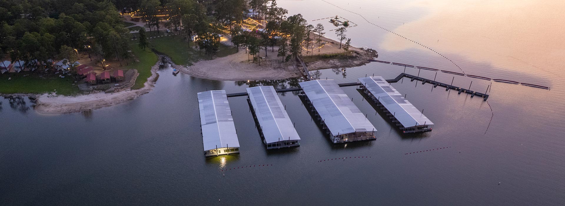 Aerial of Rayburn Marina at Rayburn Resort