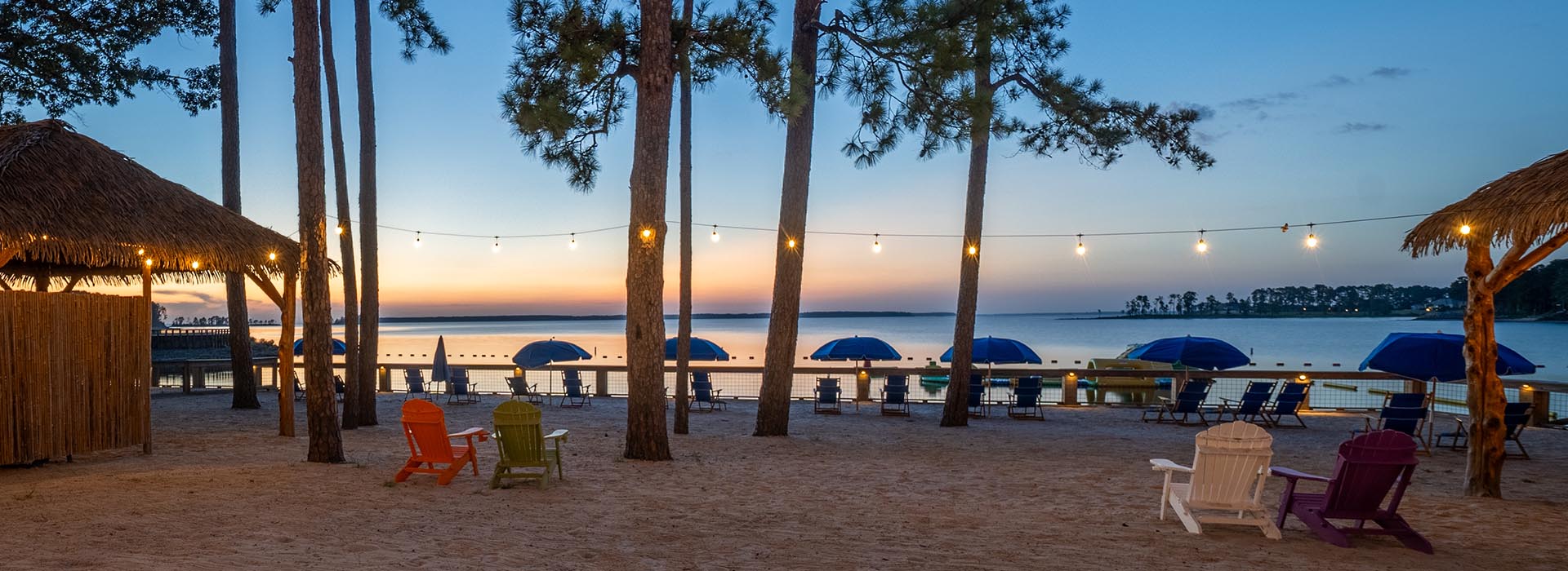 the-district-on-255-lake view in the eveneing Evening shot of the District on 255 overlooking Lake Sam Rayburn