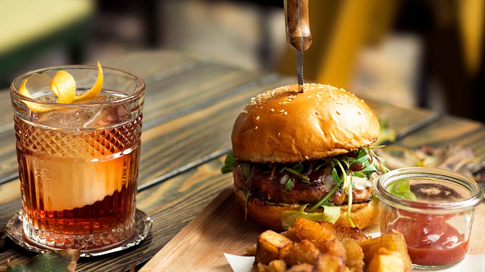 Burger and Beverage